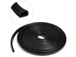 Protector De Bordes De Puerta De Coche 4m, Goma Metal, Antidesgaste, Universal, Negro