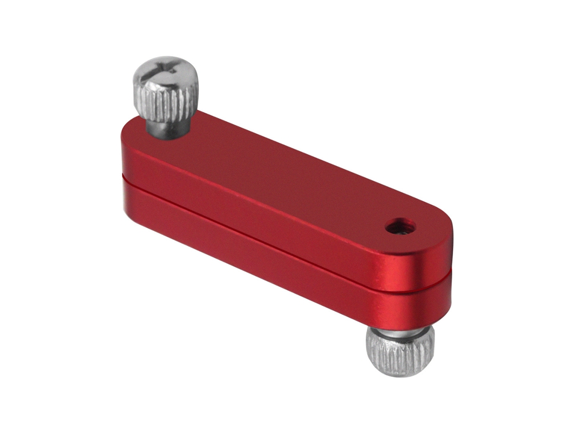 Herramienta de marcado con regla de acero y tope de aluminio para trabajos en madera, metal y plástico.