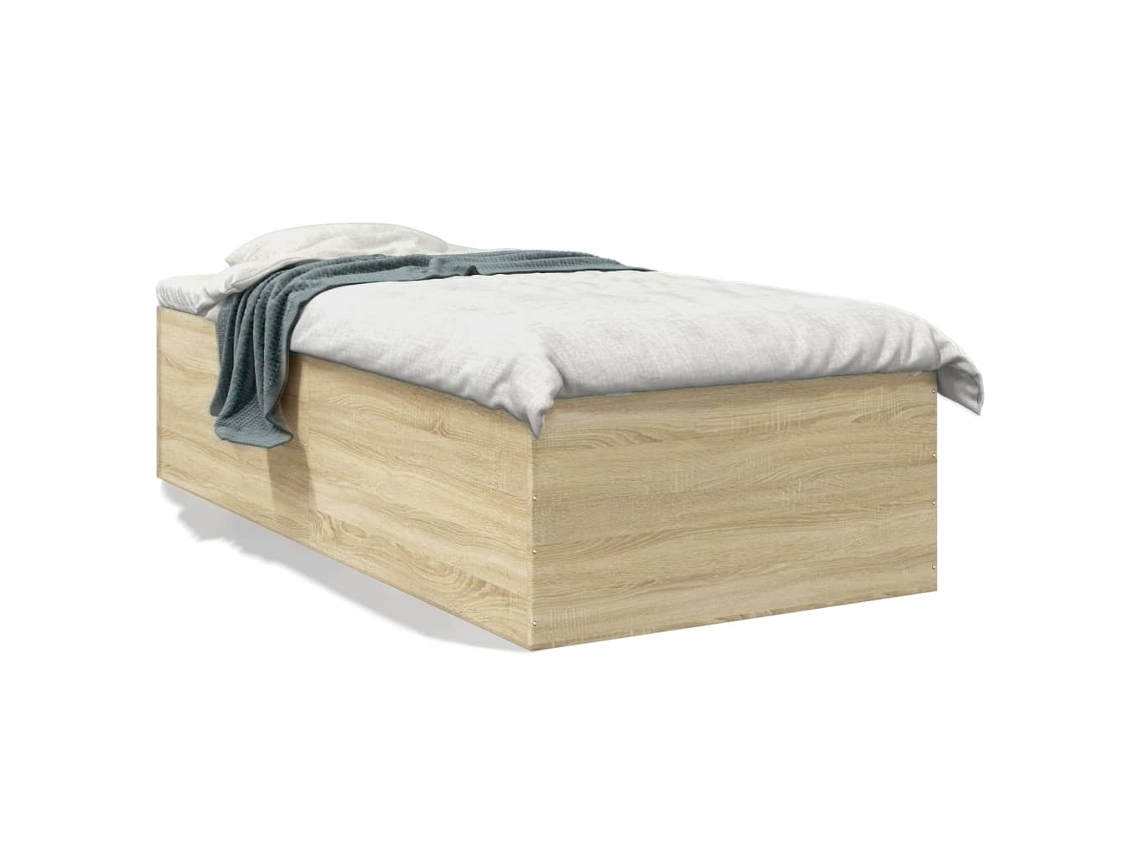 Maison Exclusive - Estructura De Cama Madera De Ingeniería Roble Sonoma 90x190 Cm