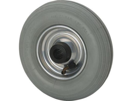 Rueda neumatica gris rilr200-20-60 nucleo metalico eje rodillos ALEX