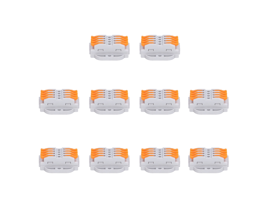 2026-as-10 Piezas Conectores de cable de palanca con tuerca de inserción rápida y compacta Bloque de terminales 223-4p