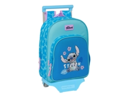 Mochila Escolar con Ruedas LILO & STITCH Hawaii (Azul - Poliéster 300D)