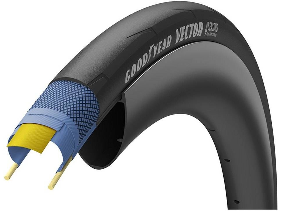 Neumático para Ciclismo Estrada GOODYEAR Estrada Vector 4seasons 60 Tpi Foldable