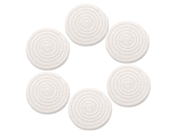 Juego de 6 posavasos de té aislantes, fabricados con cuerda de algodón trenzada de 11 cm. TRUYUETY