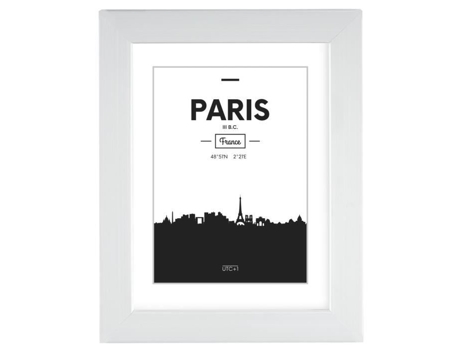 Marco de fotos de plástico París blanco 13 x 18 cm