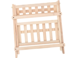 Estantería De Almacenamiento De Madera Multifuncional Y Decorativa De 2 Niveles, Plegable, De Gran Capacidad.