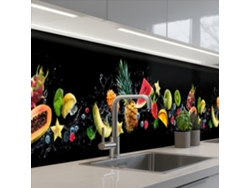 Salpicaderos De Cocina Splash - Fruta - Negro 500x60 Cm