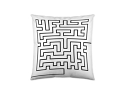 ICEHOME - Funda de Cojin Estampado - Sin Relleno - 60x60 Cm - Algodón Extra Suave -LABERINTH