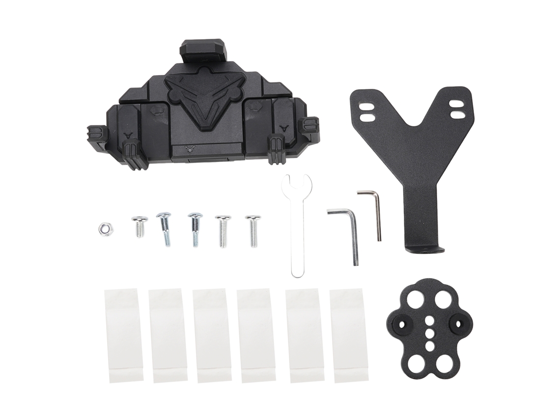 2026-soporte Para Teléfono De Patinete Ajustable Con Absorción De Impactos Para Teléfonos De 4.7 A 7.1 Pulgadas Negro