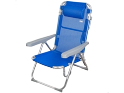 Silla AKTIVE plegable alta multiposición aluminio azul