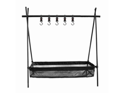 Soporte Plegable Multifuncional Para Colgar Ollas De Camping Con Ganchos Y Bolsa De Malla Para Exteriores.
