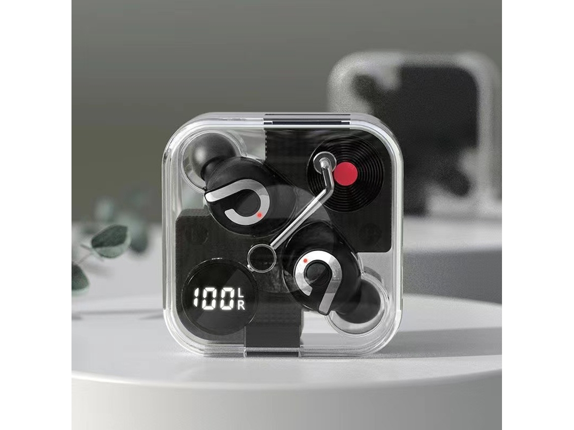 Auriculares TWS transparentes para juegos con control de volumen. Mdug (negros)