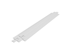 Conjunto de 8 zócalos Coevorden plástico (PS) 195x9cm - Blanco NEU.HAUS