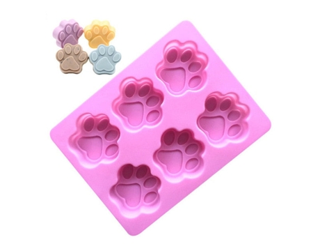 Lindo diseño gato pies flor luna molde de silicona - molde para hacer jabón hecho a mano de chocolate para pasteles - estilo 1Estilo 1 SLOWMOOSE