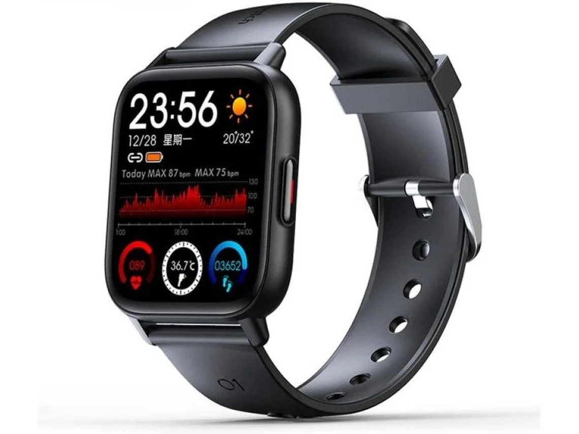 Relojes inteligentes con monitor de actividad física, pantalla táctil, frecuencia cardíaca, pasos, resistente al agua, monitor de sueño, Yizhood (negro)