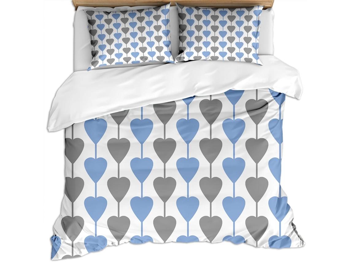 Juego Ropa Cama Piezas Funda Nórdica Microfibra Almohada Juego Material 140x200cm 140 X 200 Cm 65