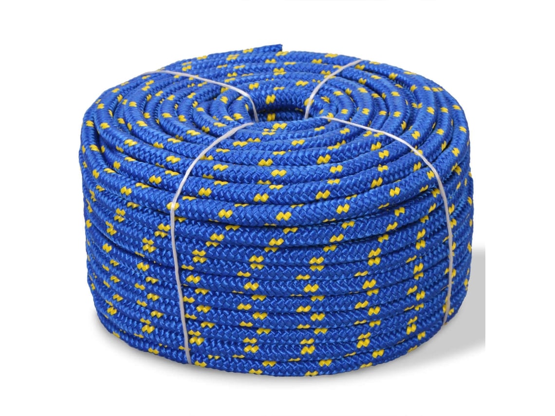 vidaXL Cuerda marina de polipropileno 6 mm 500 m azul