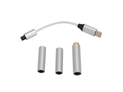 Adaptador Usb-c A Conector De Auriculares Aux. Compatible Con Pcm De 32 Bits Y 384 Khz Con Conectores De 2,5 Mm, 3,5 Mm Y 4,4 Mm.
