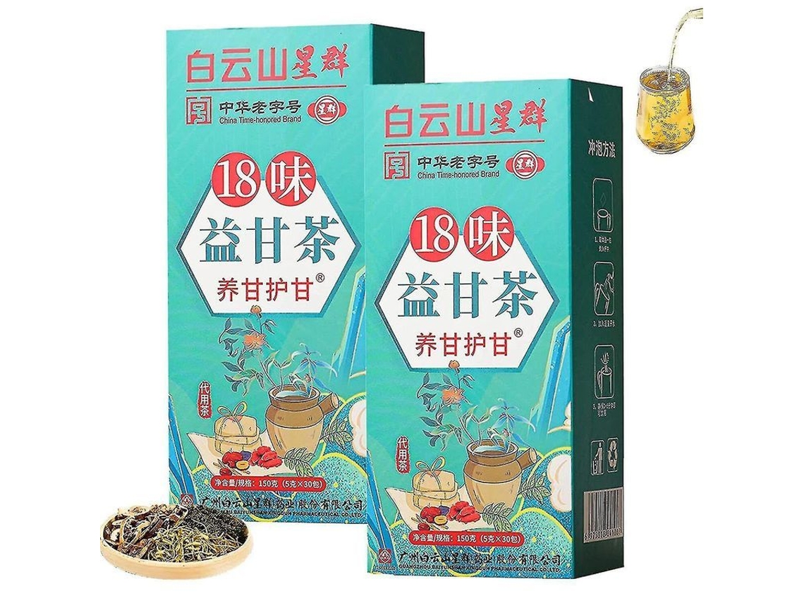 Té Para El Cuidado Del Hígado, 18 Sabores, 30 Sobres. Ayuda Con El Daño Hepático Químico Y El Estreñimiento.
