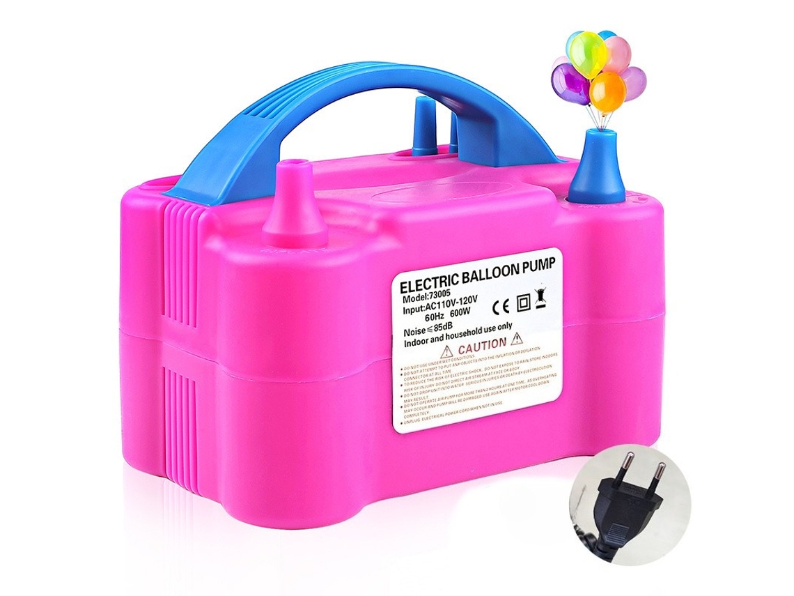 Bomba De Globos Eléctrica Portátil Con Doble Boquilla, 2 Velocidades, Enchufe Europeo Para Decoraciones De Fiestas Y Bodas (rosa) Czhhmart