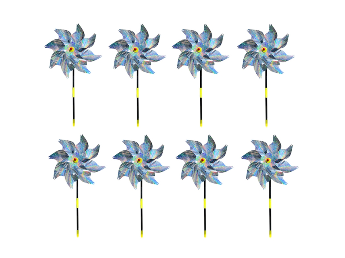 Piezas De Molinillos Reflectantes Para Decoración De Jardín Antipájaros Y Protección De Plantas.