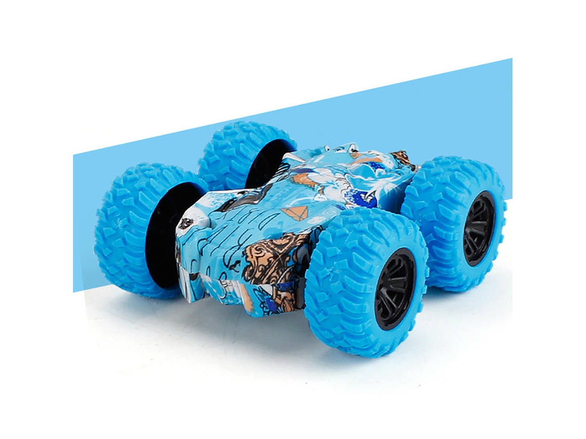 Coche de juguete infantil con chorro de agua de inercia de doble cara, modelo de coche de fricción. Mdug (azul)