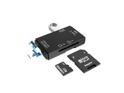 Lector de tarjetas tipo C a SD/TF/OTG Adaptador tipo C multifuncional 6 en 1 Negro Cuich