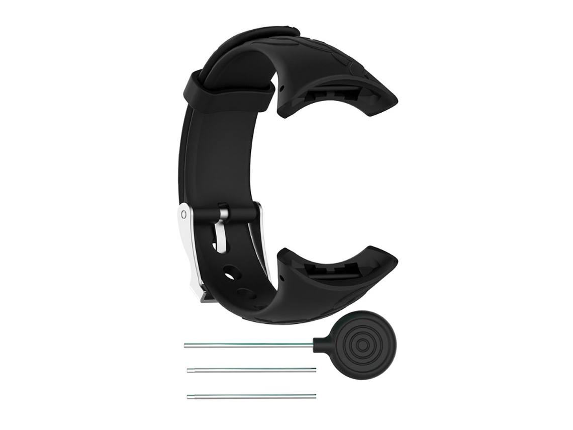 Correa De Reemplazo Para Reloj Inteligente Compatible Con Suunto M1/m2/m4/m5 Pulsera De Silicona Negra Para Mujeres
