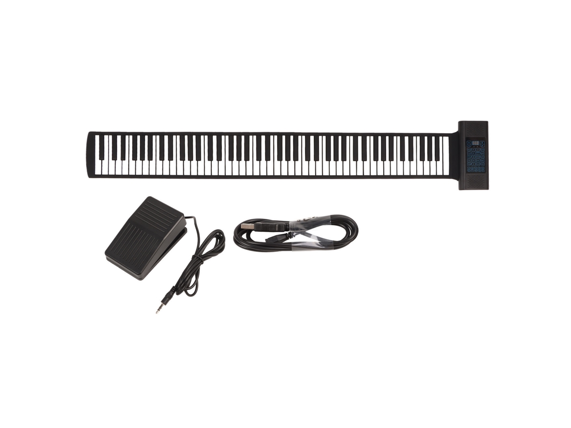 Piano De Teclado Suave Hand Roll Piano 88 Teclas Plegable Con Dos Altavoces Y Bluetooth