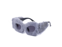 Gafas de sol vintage de peluche de 2026 para mujer con protección UV400 para fiestas y cosplay.
