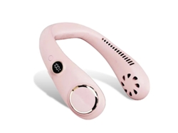 Ventilador portátil con 3 velocidades, ideal para viajes, senderismo y uso en interiores. Rosa. Yizhood.