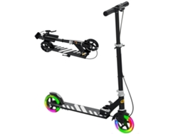 Patinete infantil plegable negro con doble freno