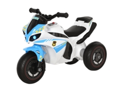 Motocicleta Infantil De 3 Ruedas, Estilo Policía, Con Música Y Faros, Para Niños De 18 A 36 Meses, Color Azul.