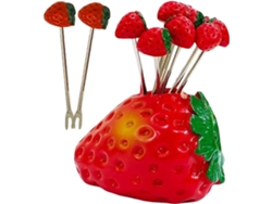 Tenedores Para Fresas Con Forma De Corazón, 10 Unidades