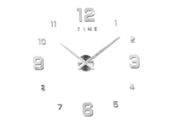 Baok-reloj Reloj de pared con espejo 3D sin marco, pegatinas silenciosas DIY, decoración grande para sala de estar y hogar