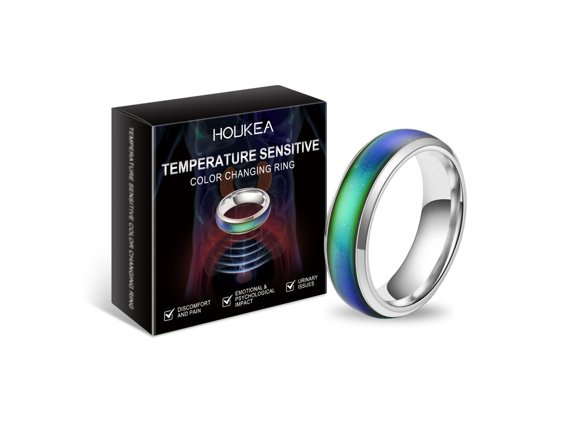 Anillo portátil que cambia de color para hombre - Joyería elegante