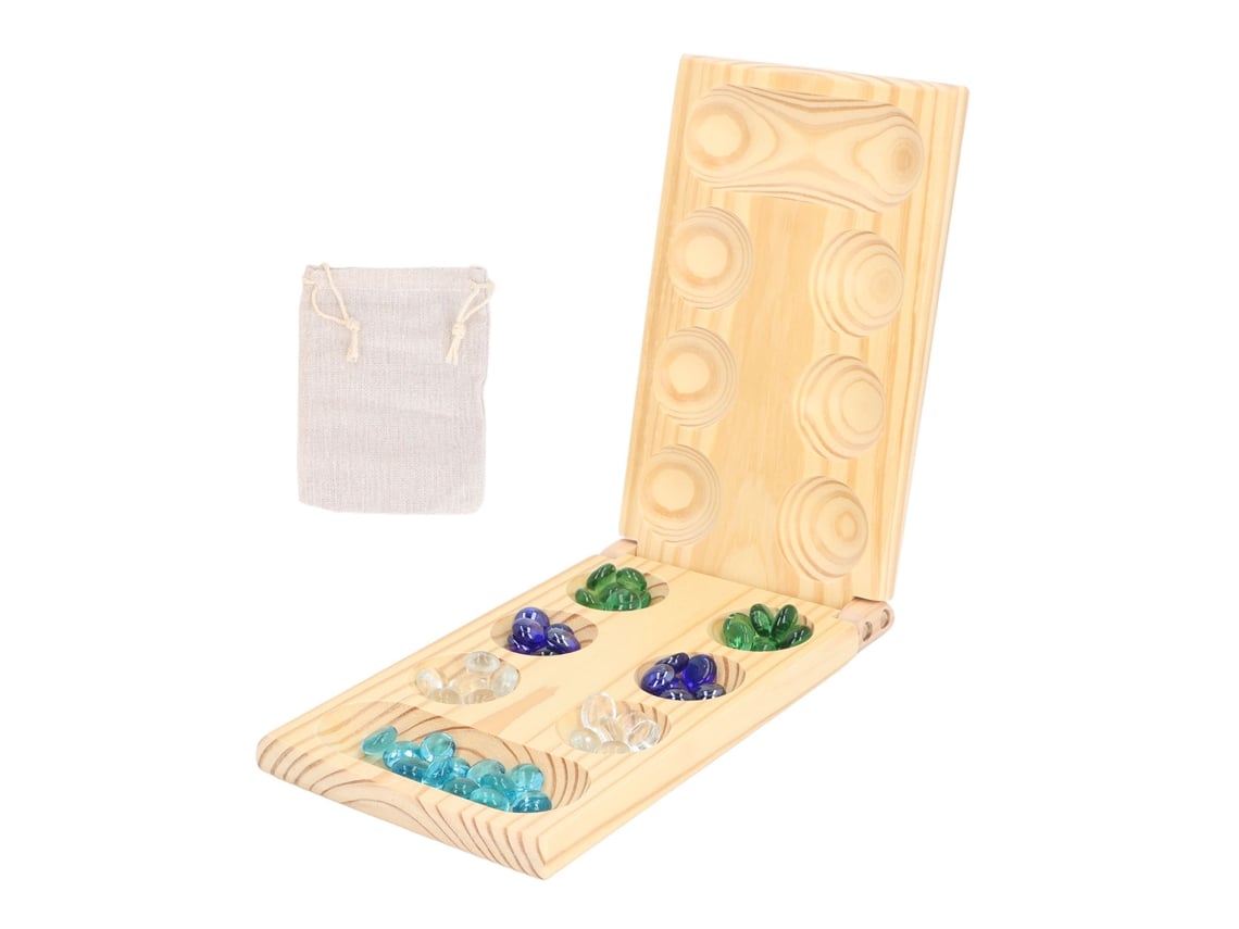 Juego de piedras africanas plegables de madera para el entrenamiento de la lógica y el razonamiento, interacción entre padres e hijos, juguete educativo de gran tamaño.