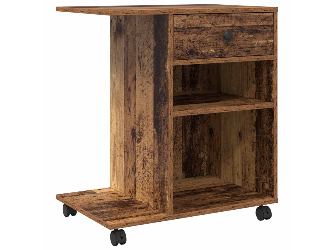 Maison Exclusive - Soporte para impresora de madera antigua lisa 60 x 40 x 68,5 cm
