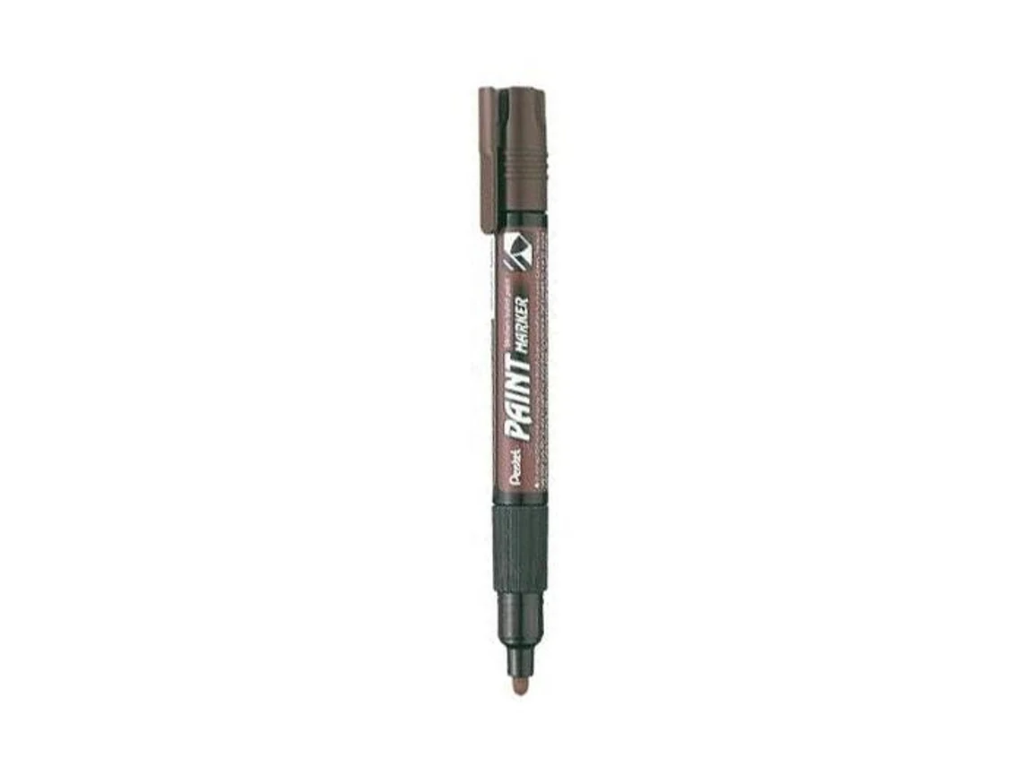 Marcador Pentel Mmp20 Paint Vidro E Plástico Castanho