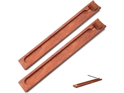Juego De 2 Porta Inciensos, Ángulo Ajustable, Madera De Palisandro Natural, Duradero, Para Uso En El Hogar Y El Templo.
