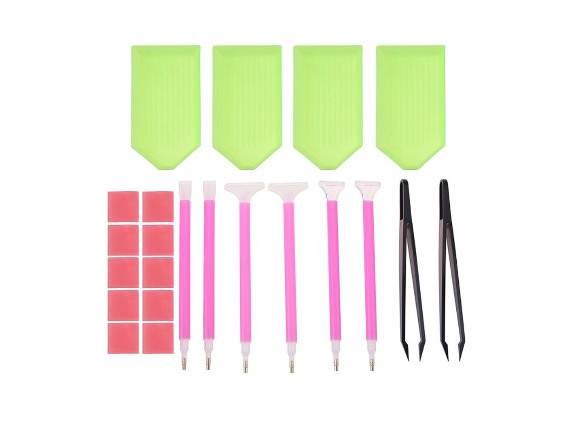 SZSMART  Conjunto DIY  5D Ferramentas de Pintura de Diamante Kits de Acessórios Caixa de Armazenamento de Pontos de Bordado (H)