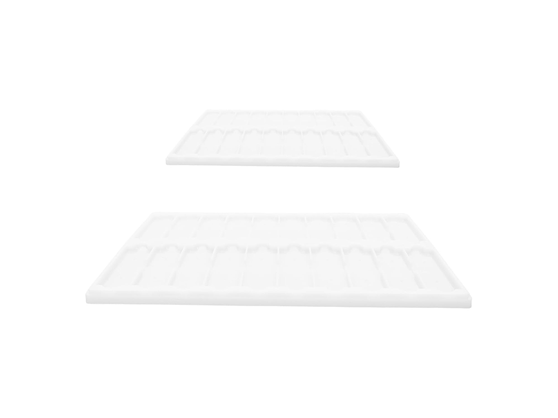 Juego De 2 Soportes De Plástico Blanco Para Portaobjetos De Microscopio Con 20 Ranuras Antideslizantes.