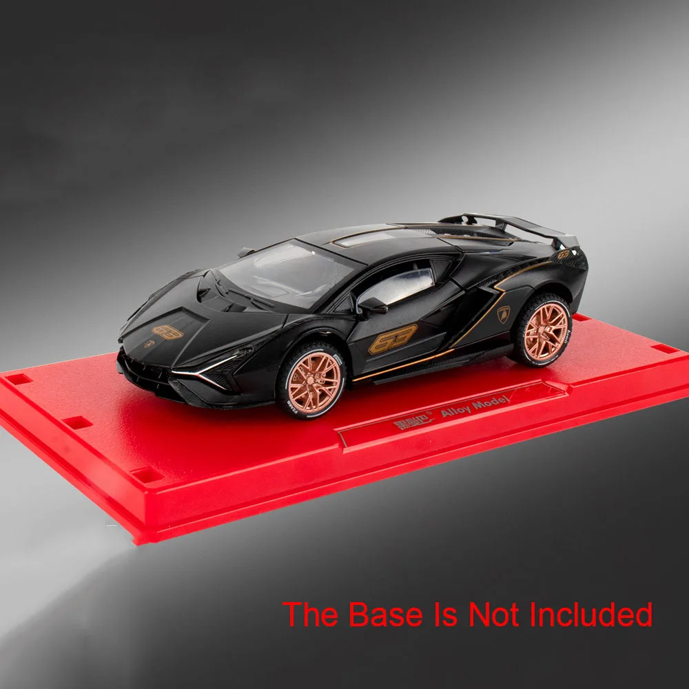 (sian Black) Modelo De Coche Deportivo De Juguete A Escala 1:32, Con Funciones De Música Y Luz, Y Puertas De Tijera.