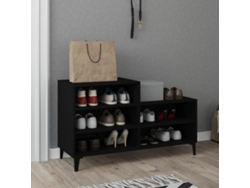 Zapatero Organizador en Derivados de Madera Negro 102X36X60 Cm