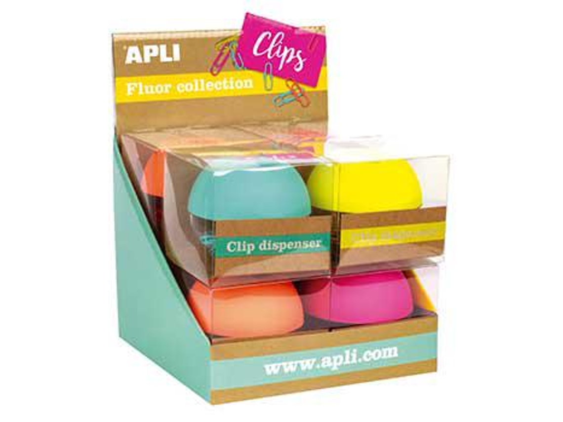 Porta Clips Apli Soft Flúor Sortido 1Un