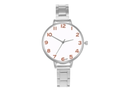 Reloj De Pulsera De Moda Para Mujer Con Brazalete De Acero Inoxidable, Cuarzo, Estilo Casual, Color Plata.