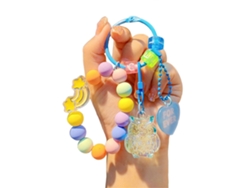 Pulseira De Celular Com Pingente De Corujas E Miçangas, Chaveiro Anti-perda Para Celular, Bolsa E Chaves.