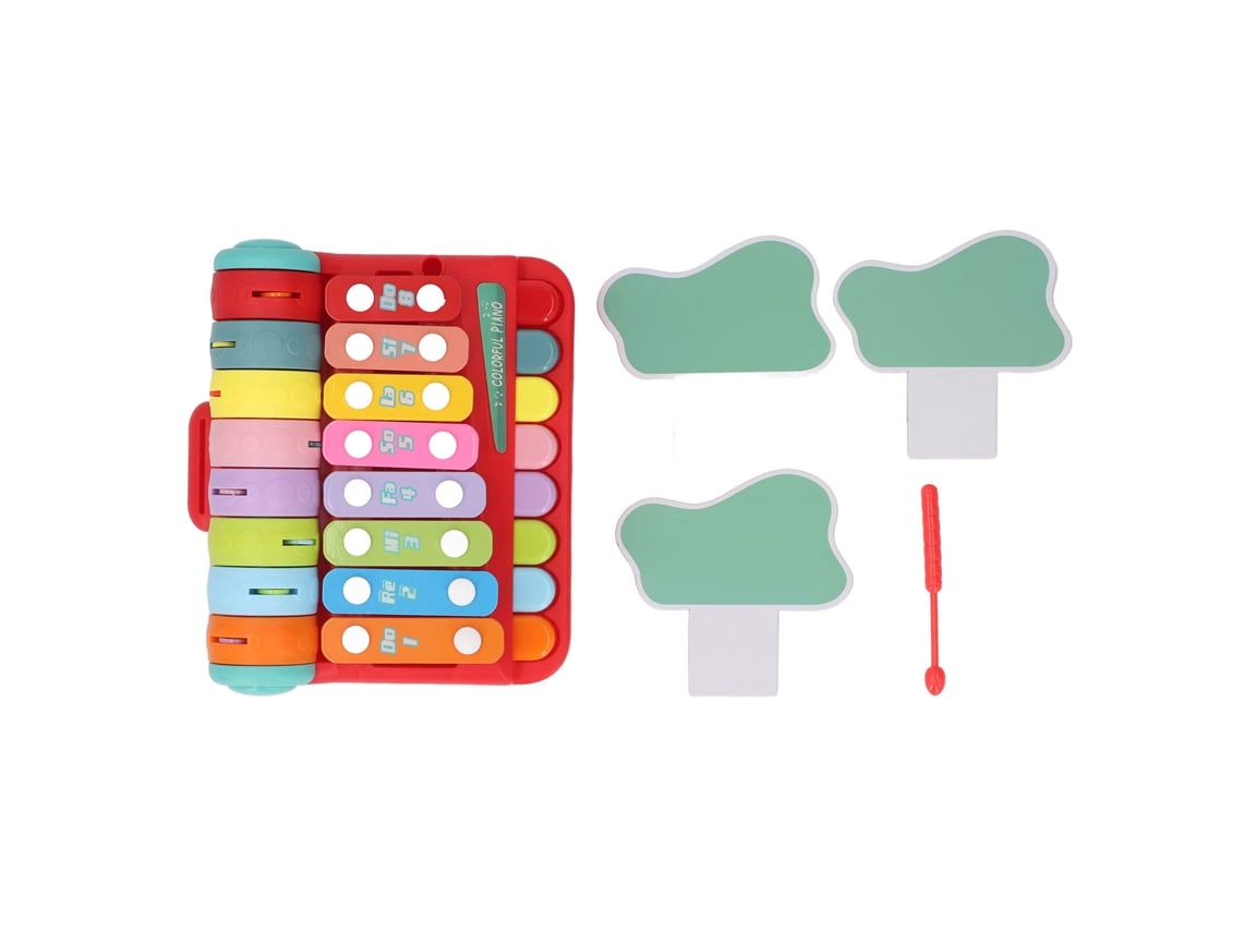 Piano De Mano Portátil Para Bebés, Juguete Musical Educativo Para Niños, Rojo.