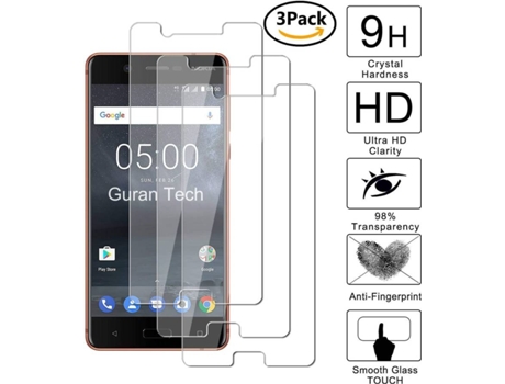 3x Protector Cristal Templado Nokia 5 HONGWE.