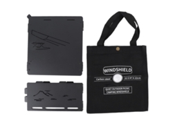 Paravientos negro para hornillo de camping plegable